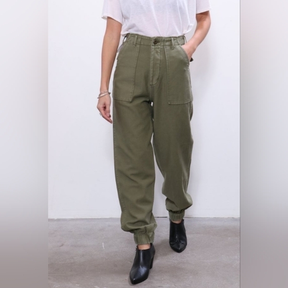 R13 women's utility joggers in olive sz 27 - Picture 1 of 12